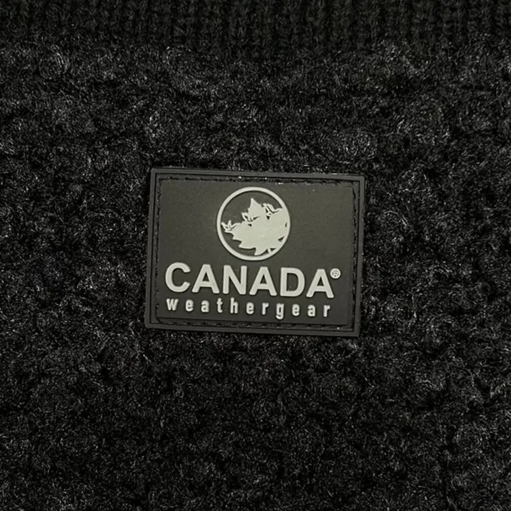 Canada Weathergear Zip Front Knit Cape Poncho Sweater Textured, One Size - Picture 7 of 11